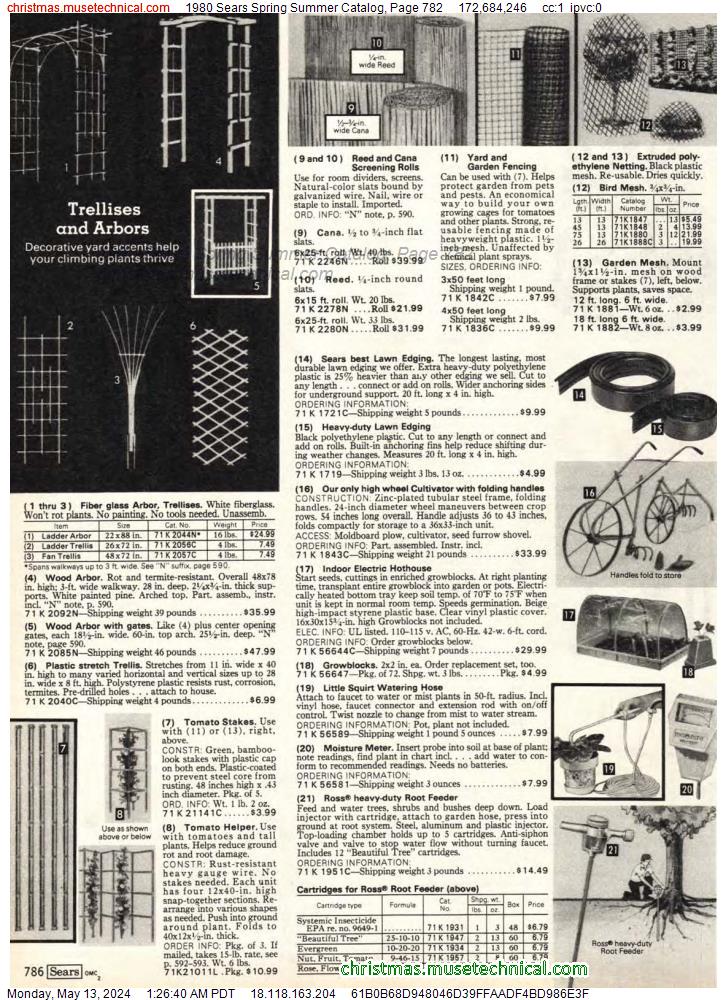 1980 Sears Spring Summer Catalog, Page 782