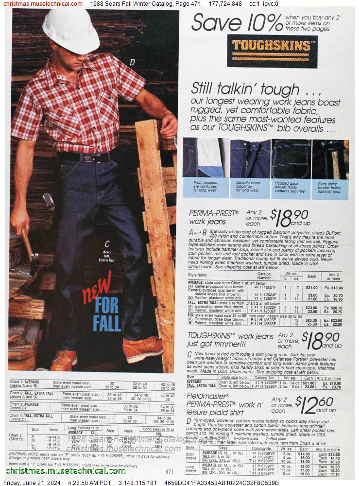1988 Sears Fall Winter Catalog, Page 471