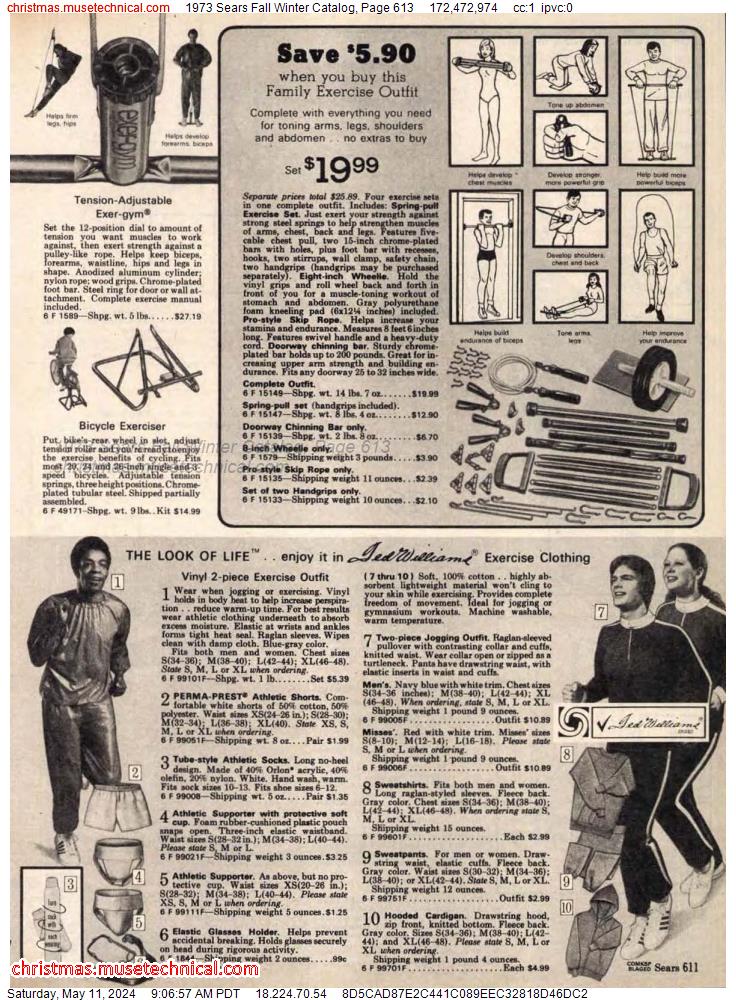 1973 Sears Fall Winter Catalog, Page 613