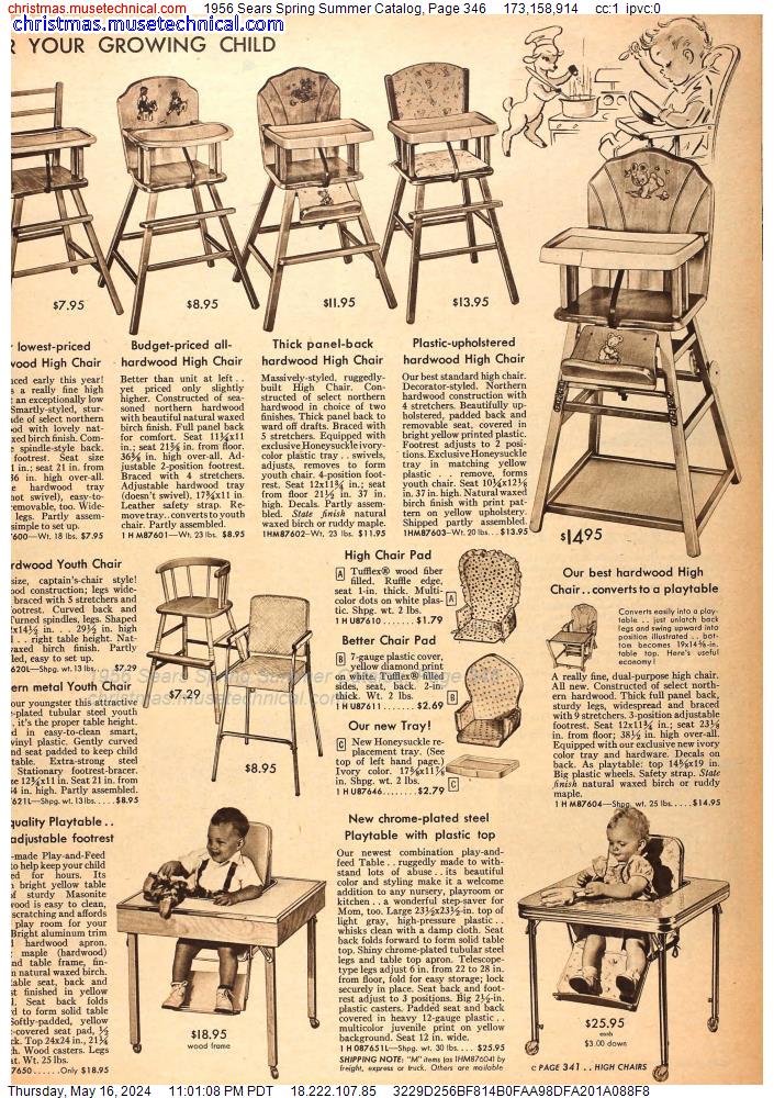 1956 Sears Spring Summer Catalog, Page 346