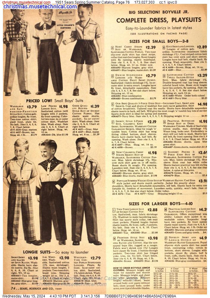 1951 Sears Spring Summer Catalog, Page 76