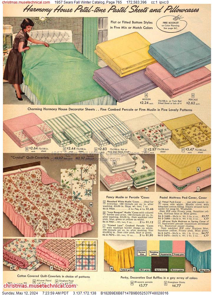 1957 Sears Fall Winter Catalog, Page 765