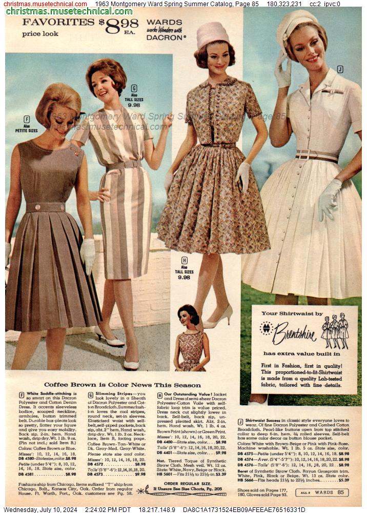 1963 Montgomery Ward Spring Summer Catalog, Page 85