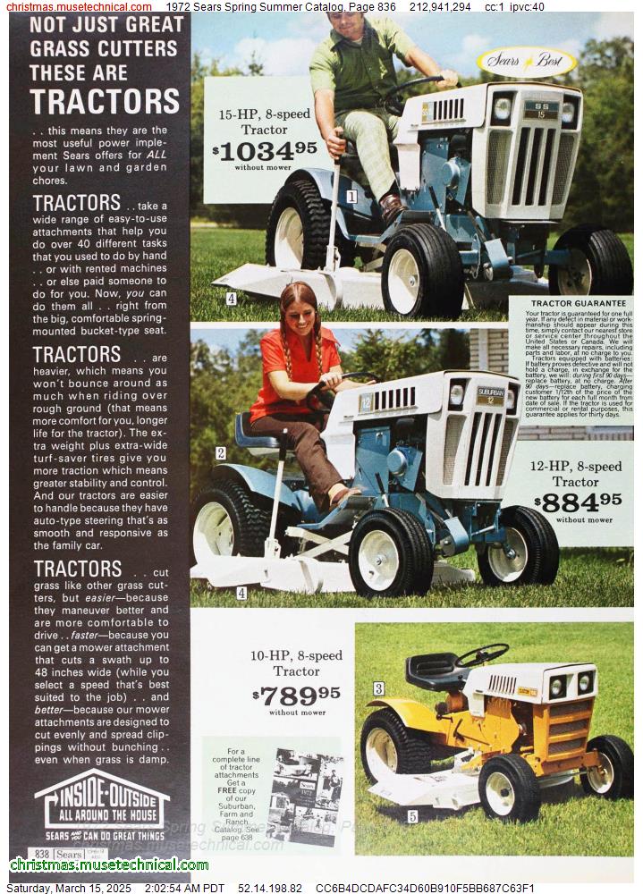 1972 Sears Spring Summer Catalog, Page 836