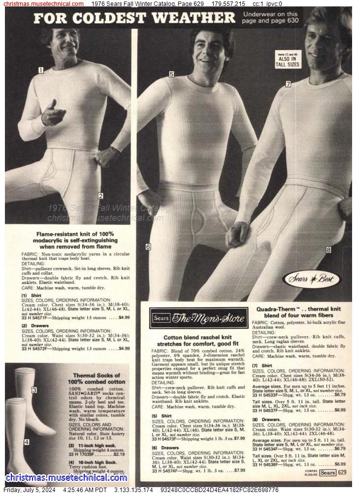 1976 Sears Fall Winter Catalog, Page 629