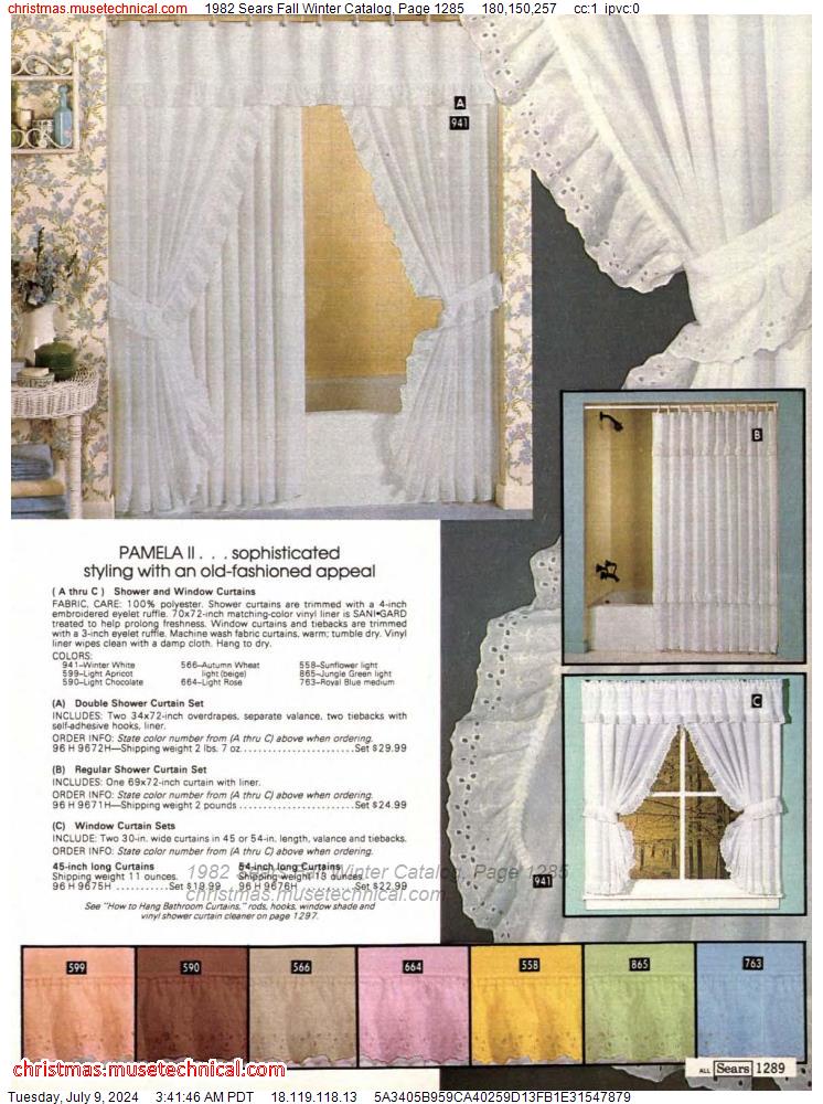1982 Sears Fall Winter Catalog, Page 1285