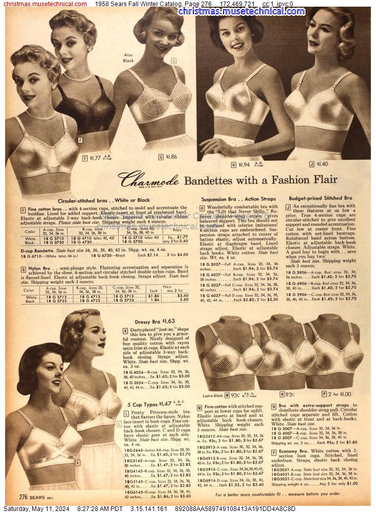 1958 Sears Fall Winter Catalog, Page 276