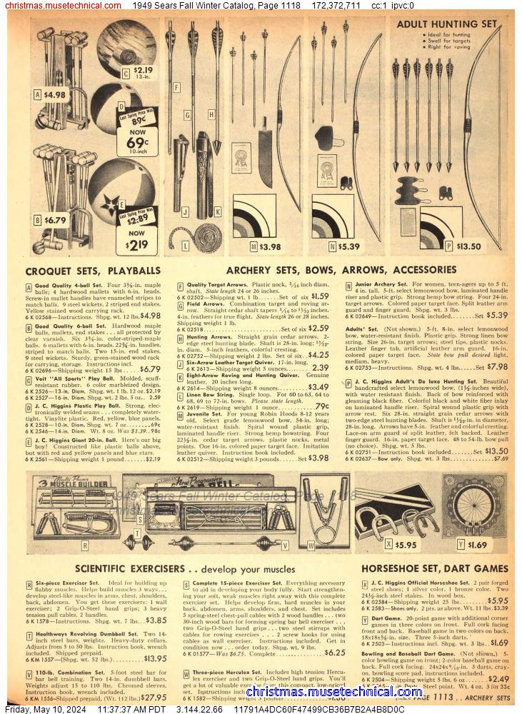1949 Sears Fall Winter Catalog, Page 1118