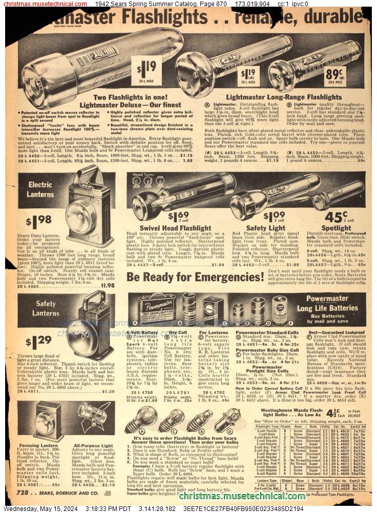 1942 Sears Spring Summer Catalog, Page 870
