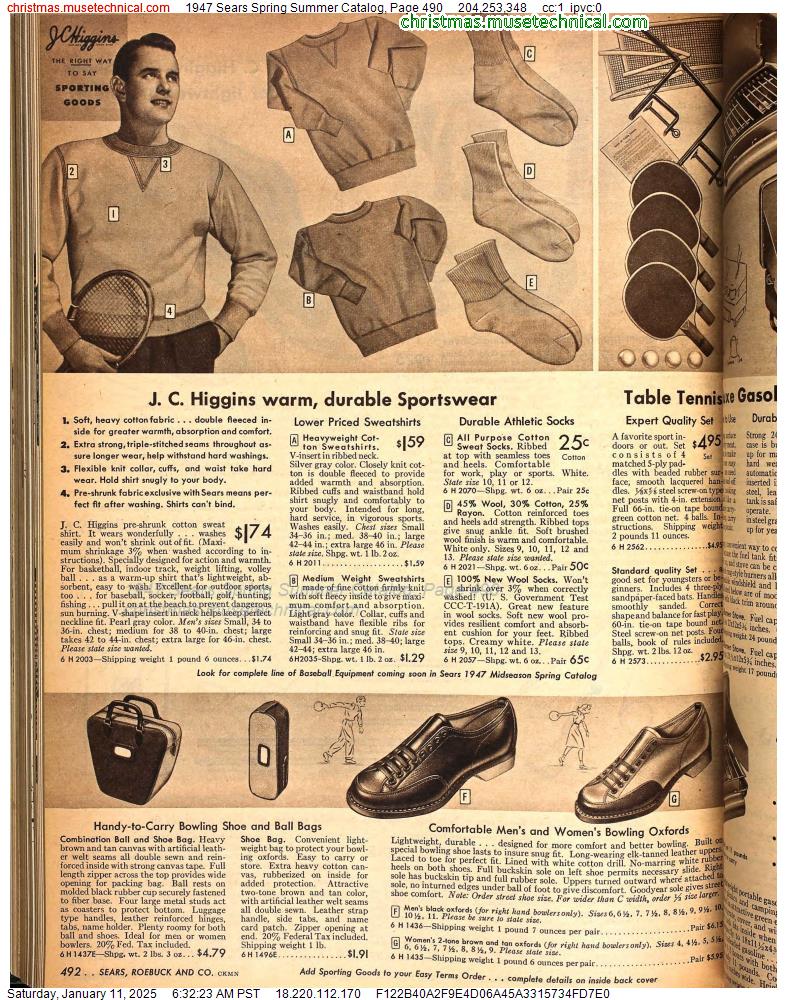 1947 Sears Spring Summer Catalog, Page 490