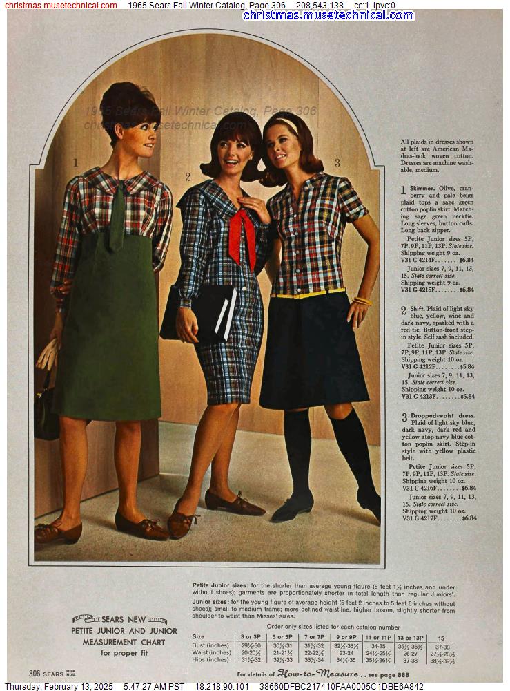 1965 Sears Fall Winter Catalog, Page 306