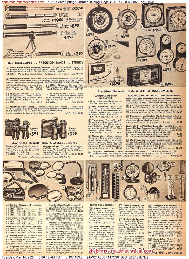 1955 Sears Spring Summer Catalog, Page 493
