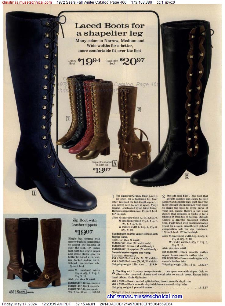 1972 Sears Fall Winter Catalog, Page 466