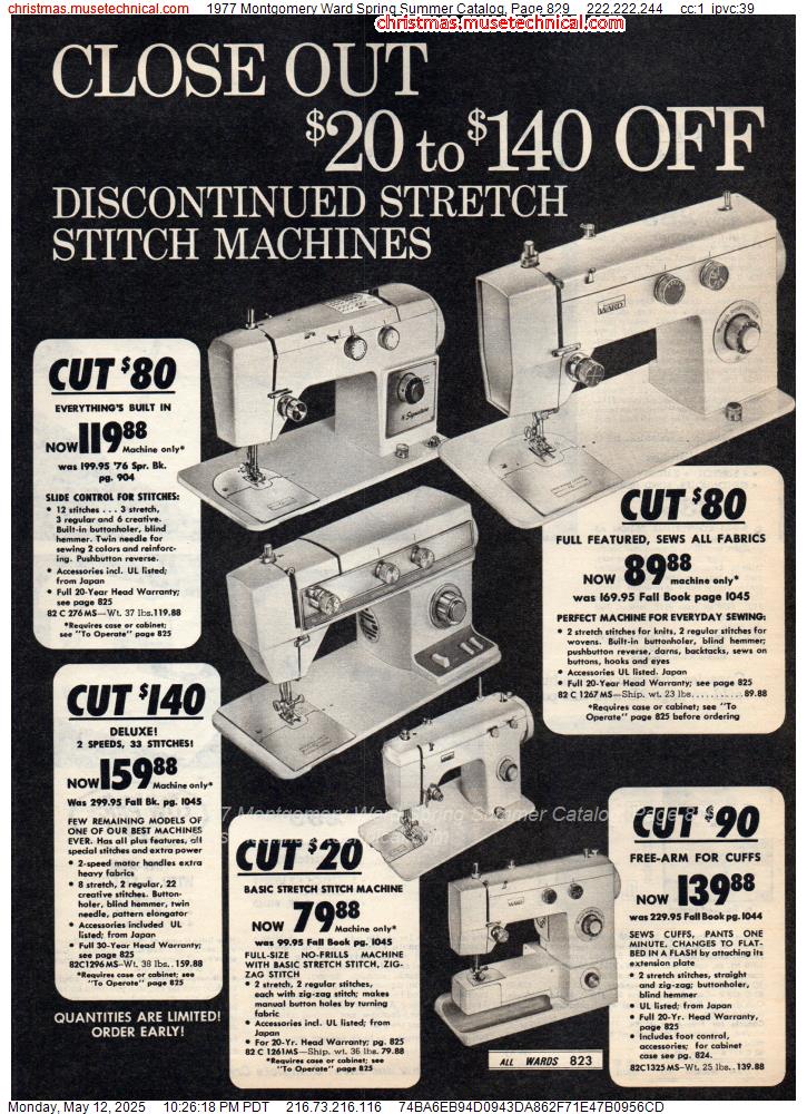 1977 Montgomery Ward Spring Summer Catalog, Page 829