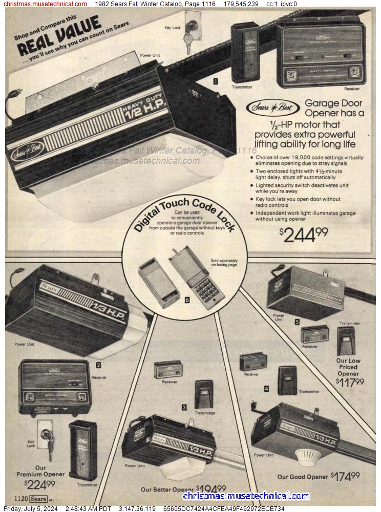 1982 Sears Fall Winter Catalog, Page 1116