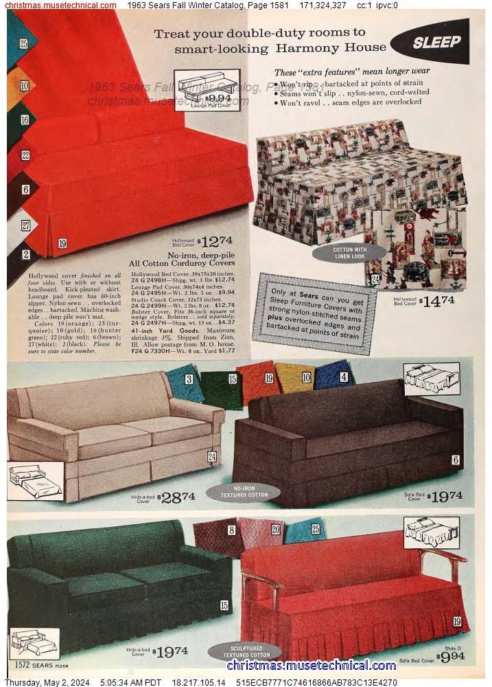 1963 Sears Fall Winter Catalog, Page 1581