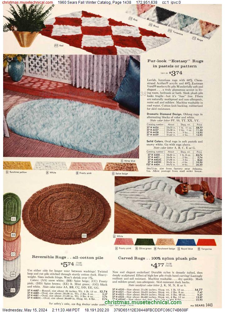 1960 Sears Fall Winter Catalog, Page 1438