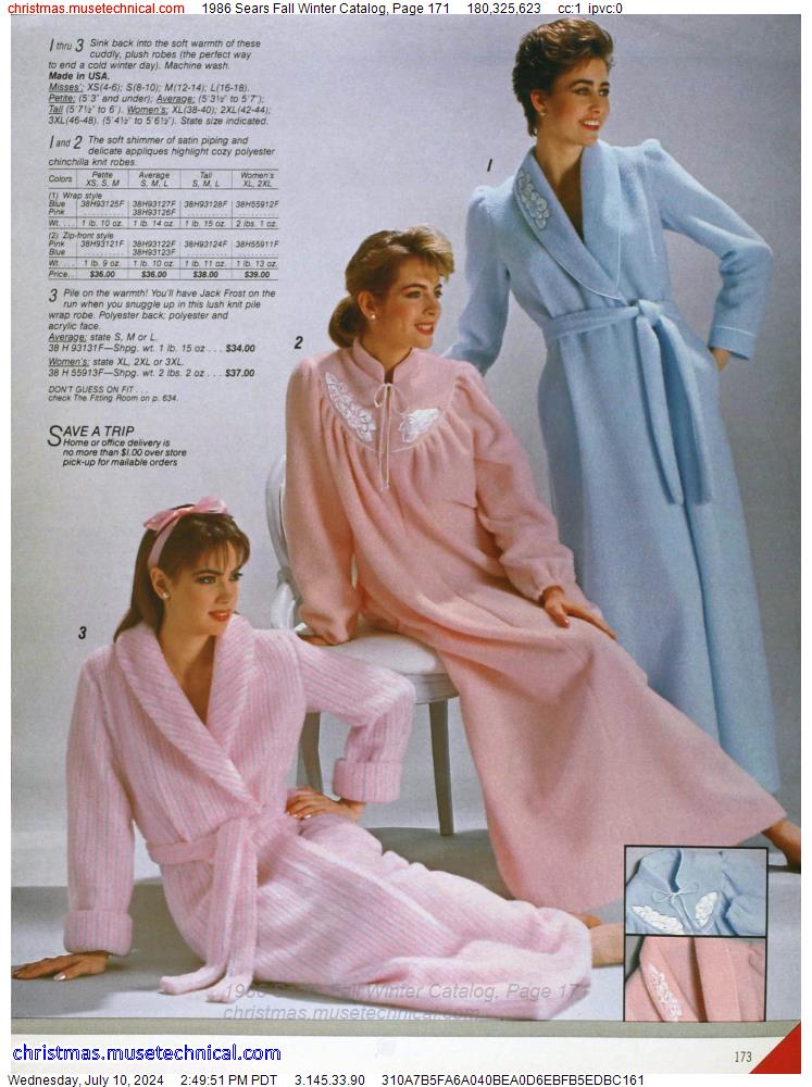 1986 Sears Fall Winter Catalog, Page 171