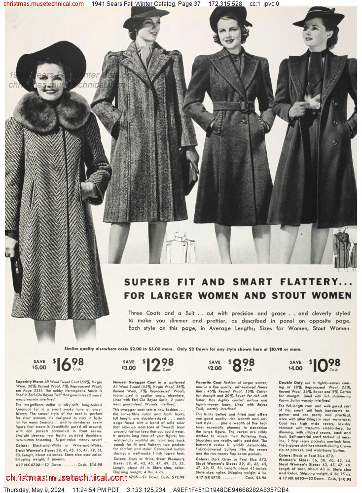 1941 Sears Fall Winter Catalog, Page 37