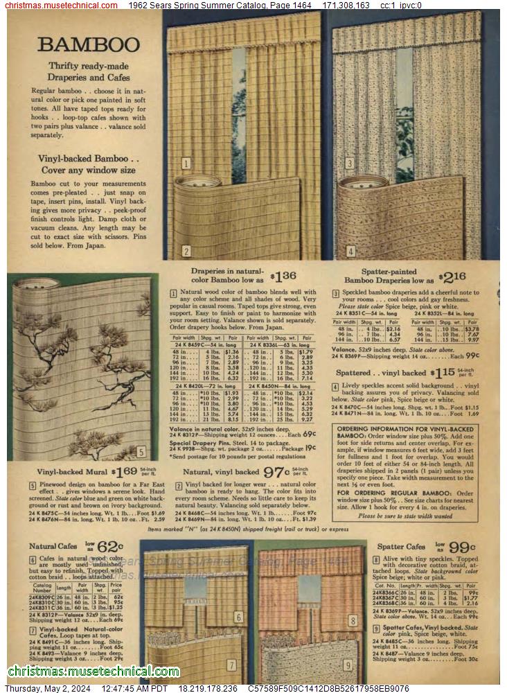1962 Sears Spring Summer Catalog, Page 1464