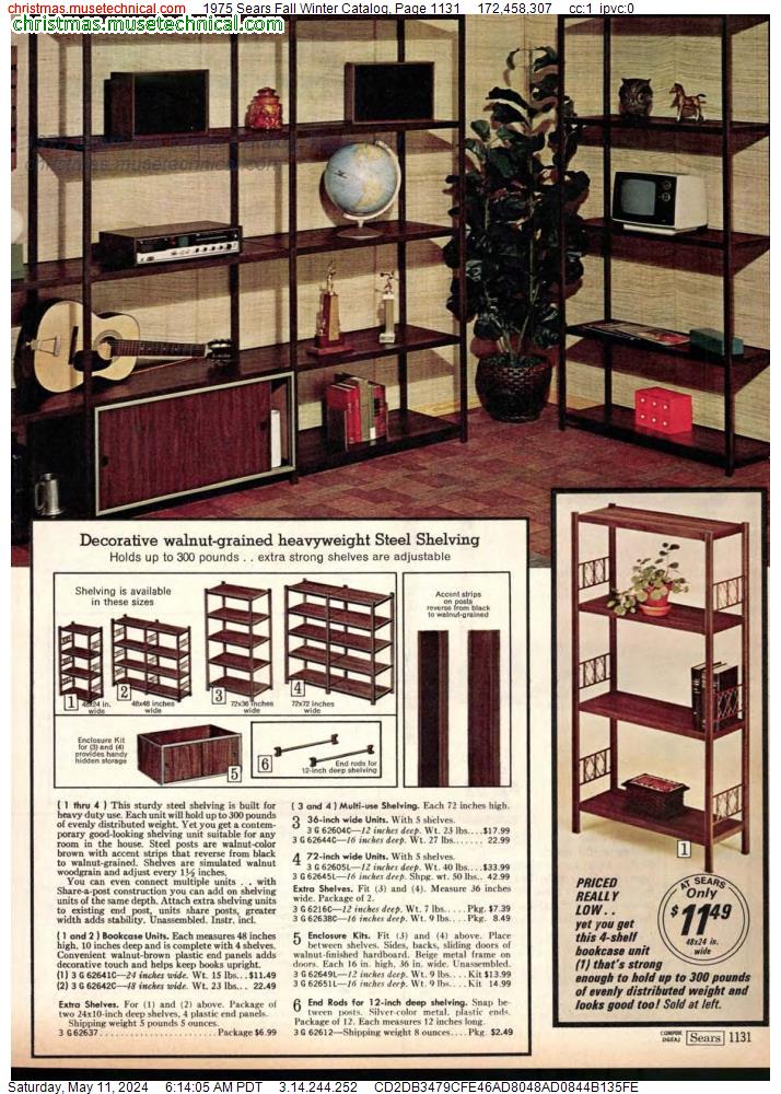 1975 Sears Fall Winter Catalog, Page 1131