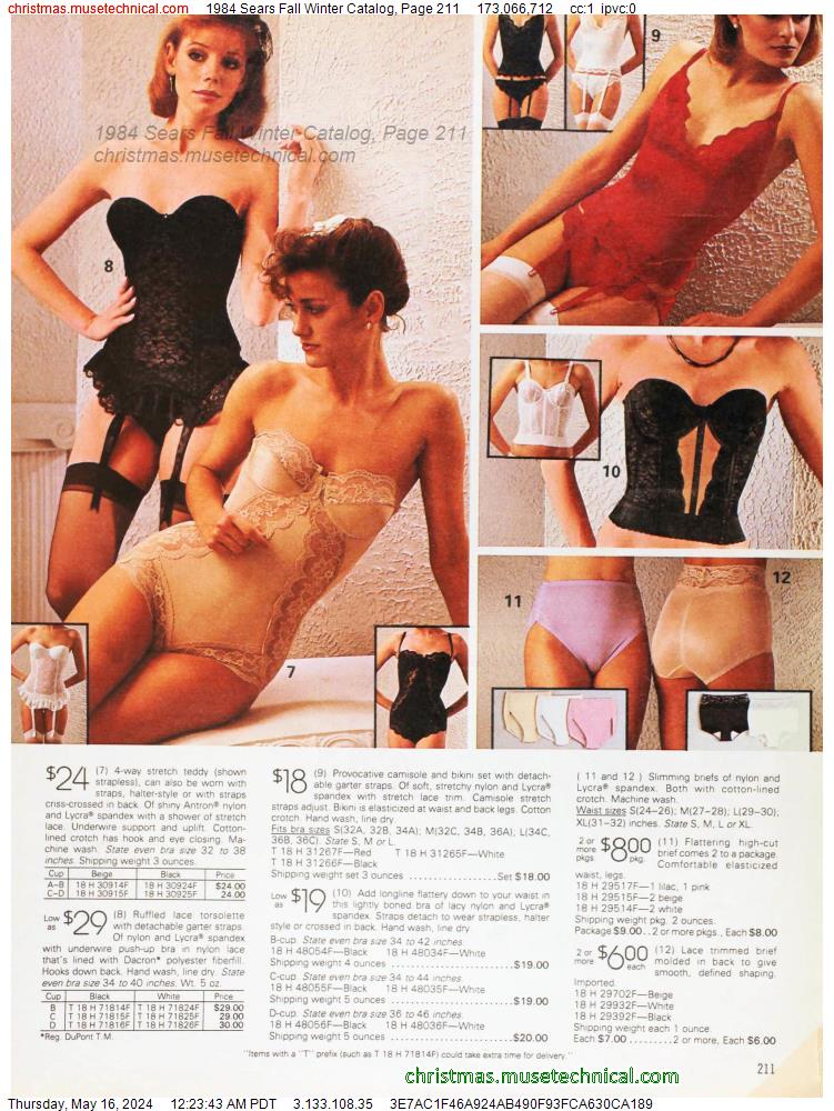 1984 Sears Fall Winter Catalog, Page 211
