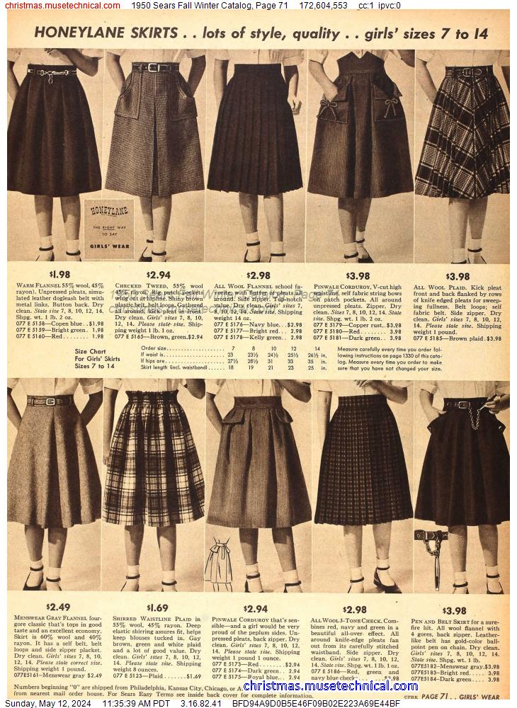 1950 Sears Fall Winter Catalog, Page 71