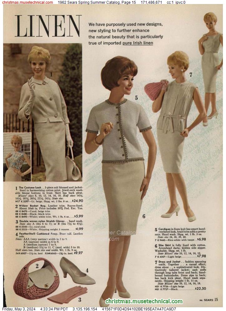 1962 Sears Spring Summer Catalog, Page 15