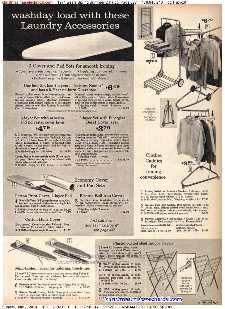 1971 Sears Spring Summer Catalog, Page 637