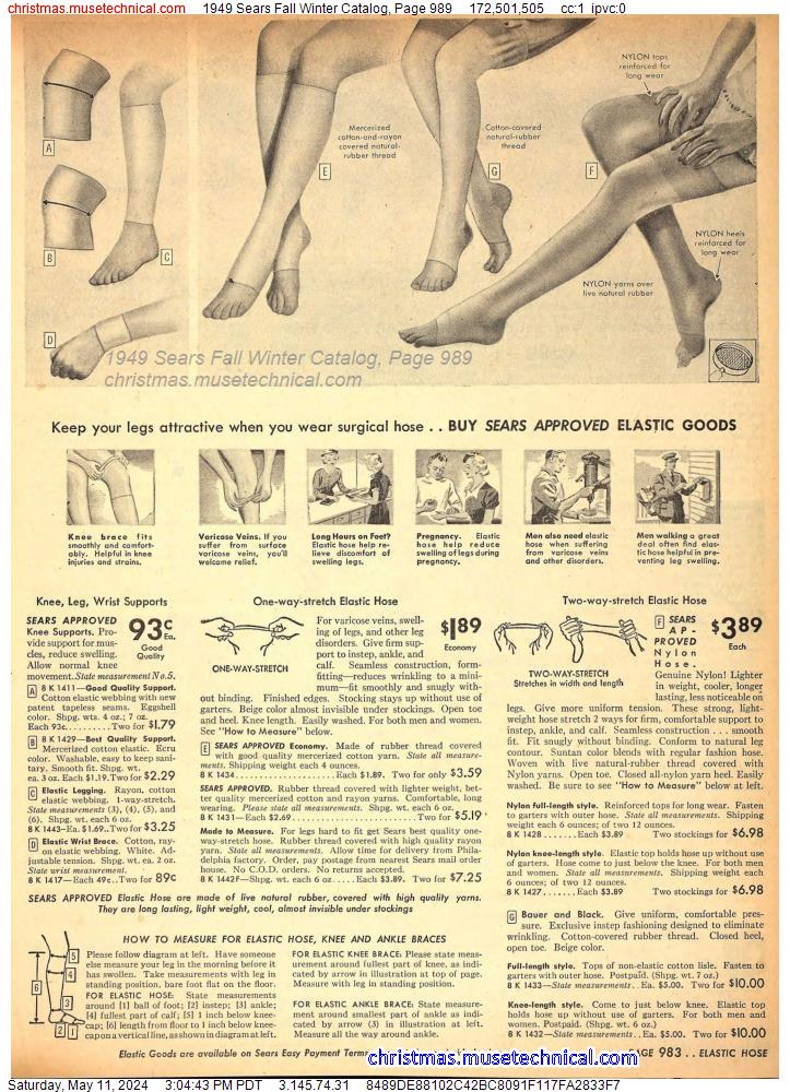 1949 Sears Fall Winter Catalog, Page 989