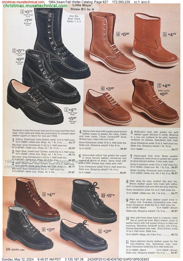 1964 Sears Fall Winter Catalog, Page 627