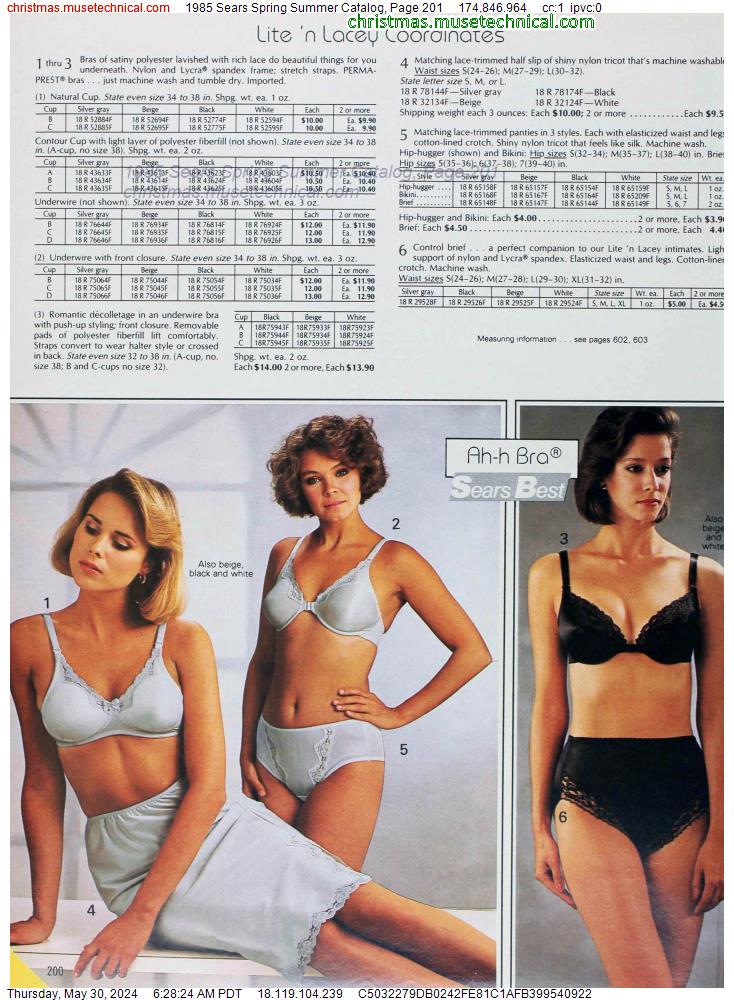 1985 Sears Spring Summer Catalog, Page 201