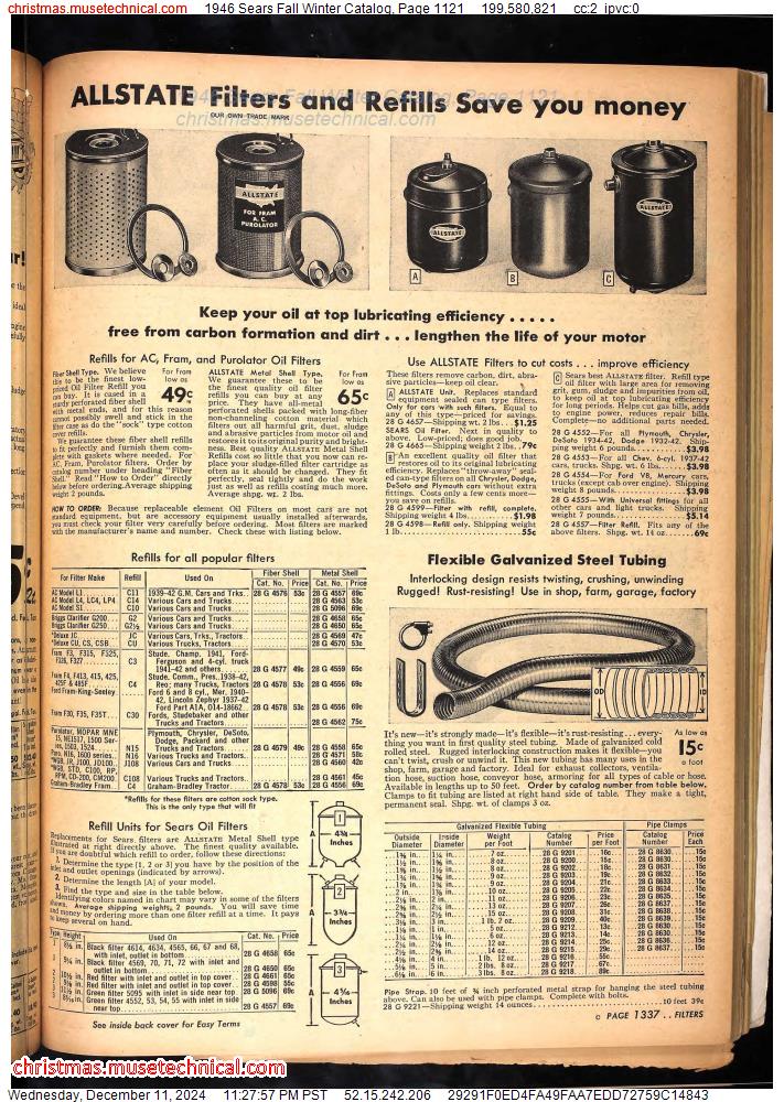 1946 Sears Fall Winter Catalog, Page 1121