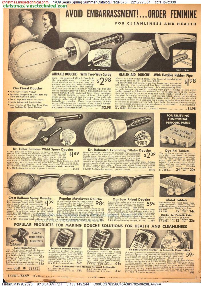 1939 Sears Spring Summer Catalog, Page 675