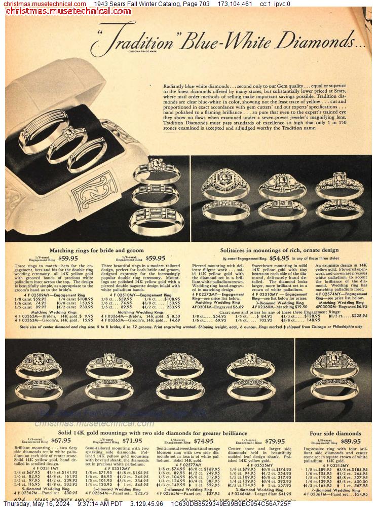 1943 Sears Fall Winter Catalog, Page 703