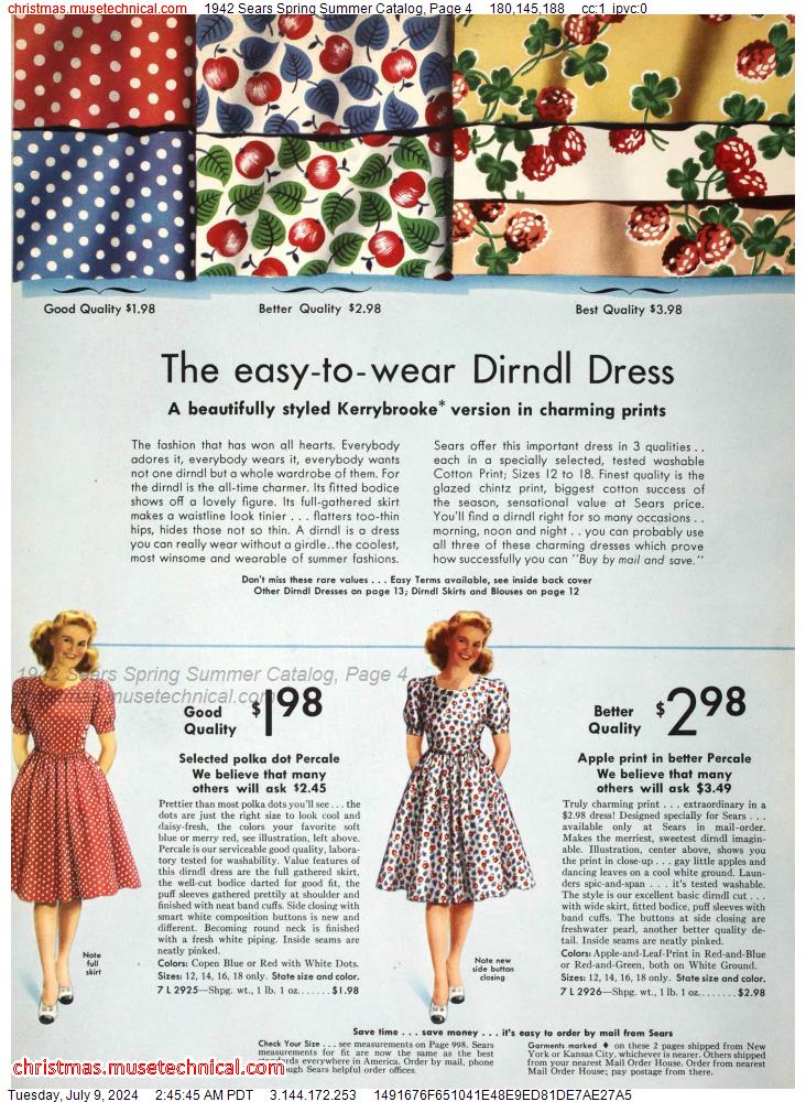1942 Sears Spring Summer Catalog, Page 4