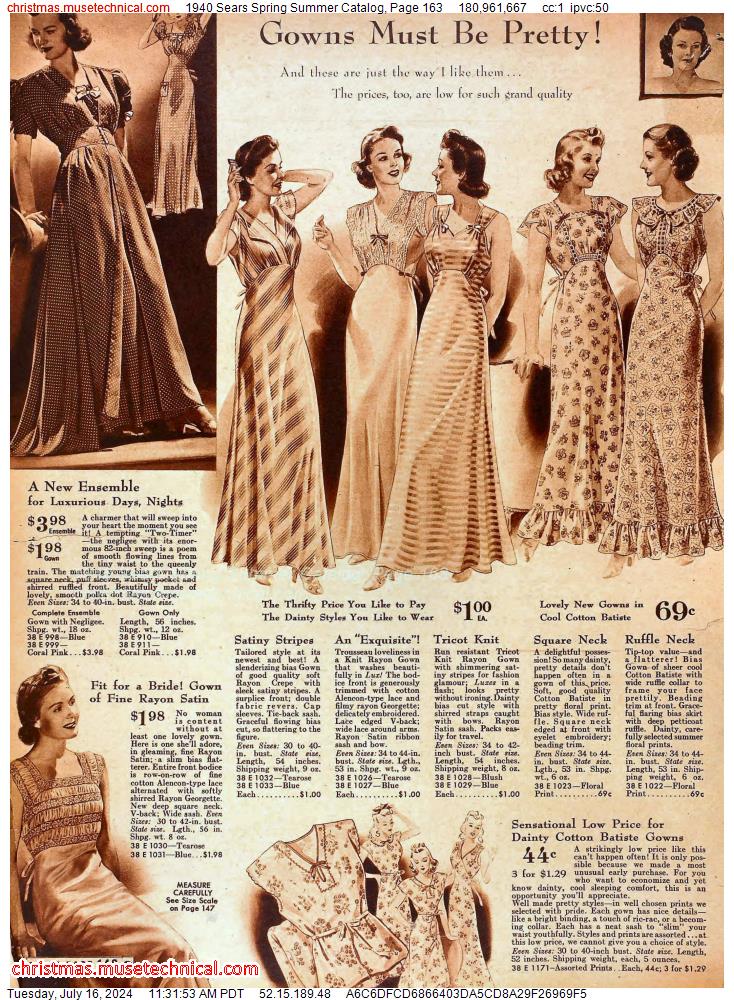 1940 Sears Spring Summer Catalog, Page 163