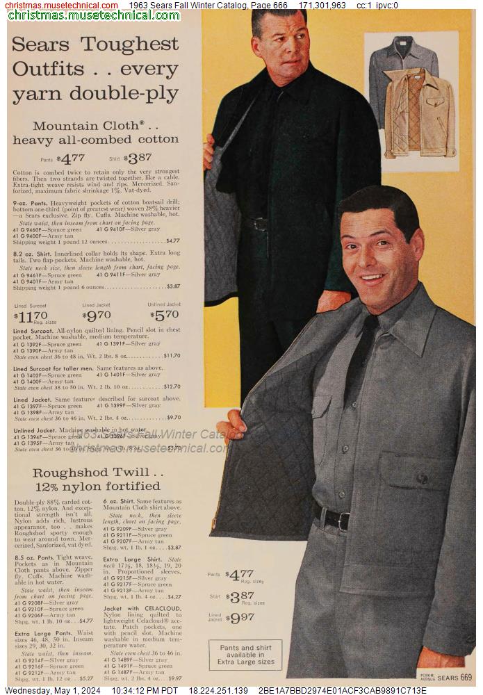 1963 Sears Fall Winter Catalog, Page 666