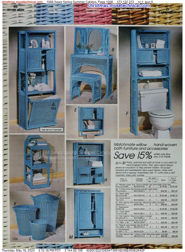 1988 Sears Spring Summer Catalog, Page 1006