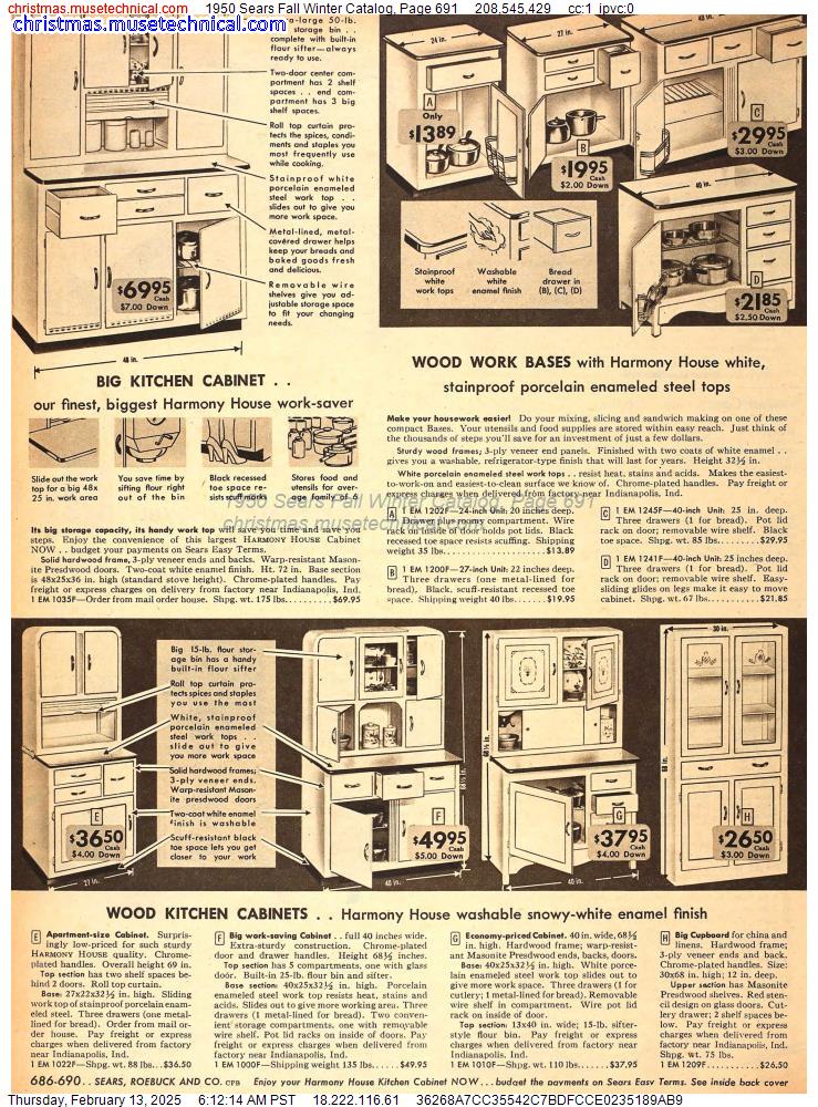 1950 Sears Fall Winter Catalog, Page 691