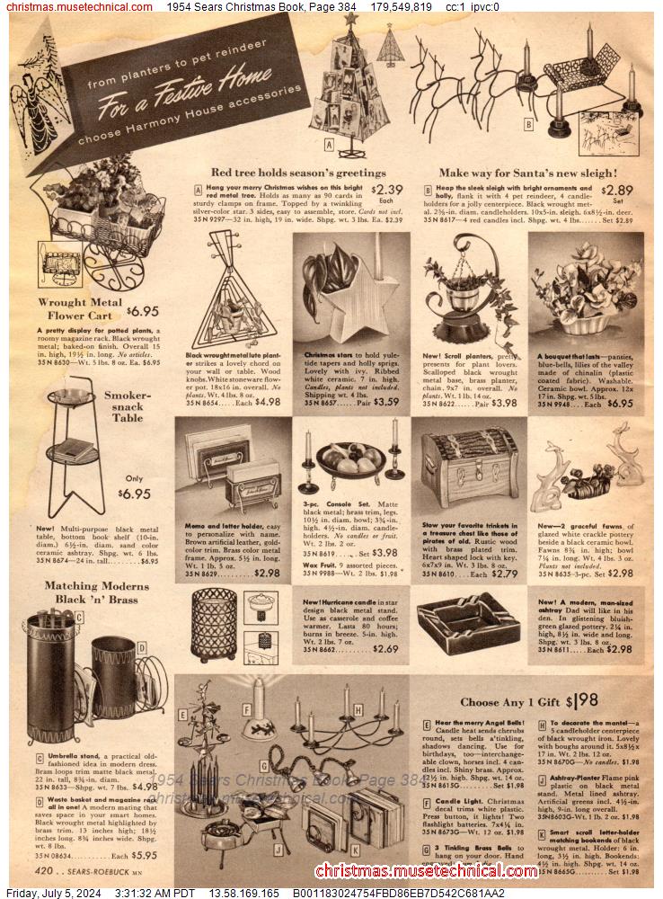 1954 Sears Christmas Book, Page 384