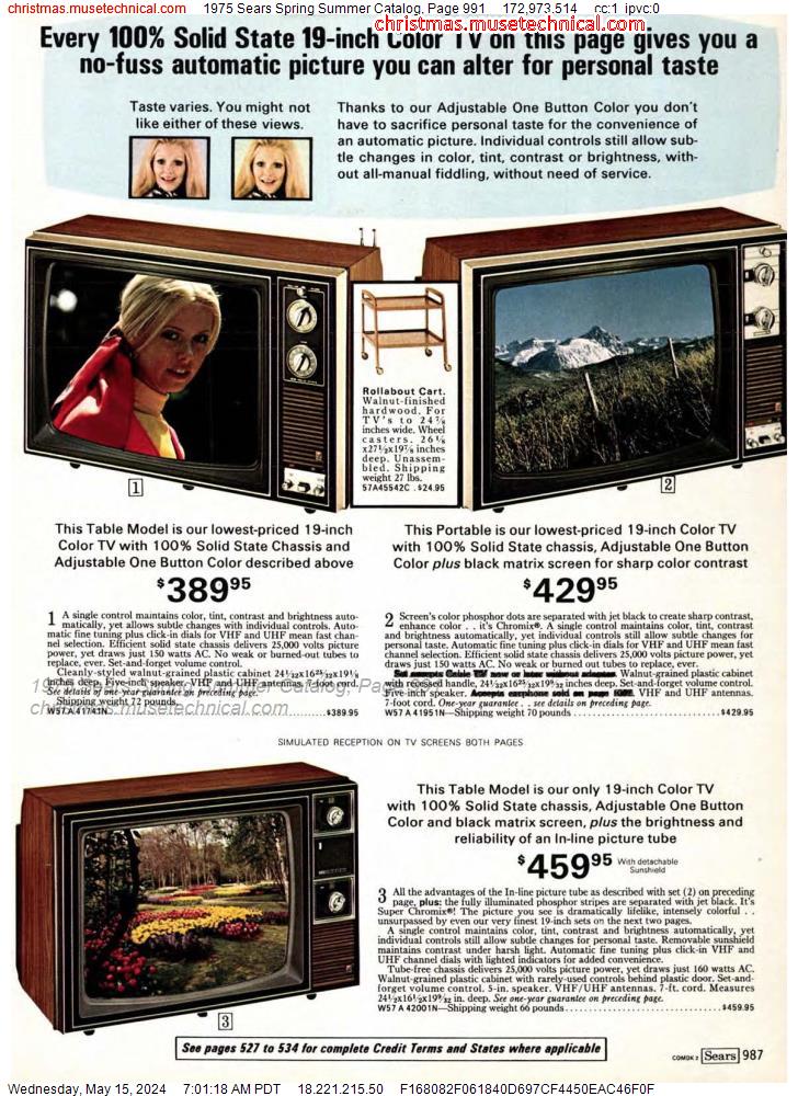 1975 Sears Spring Summer Catalog, Page 991