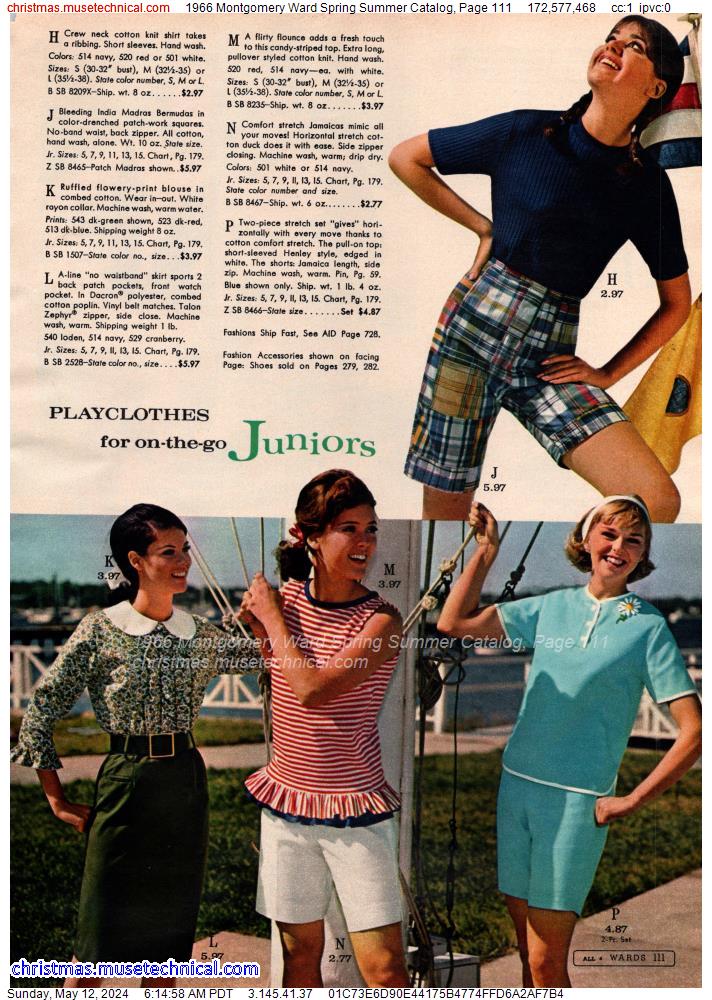 1966 Montgomery Ward Spring Summer Catalog, Page 111