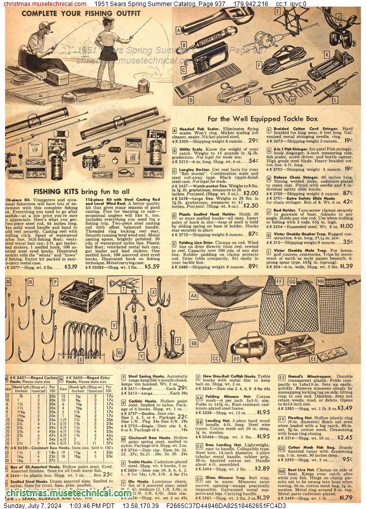 1951 Sears Spring Summer Catalog, Page 937