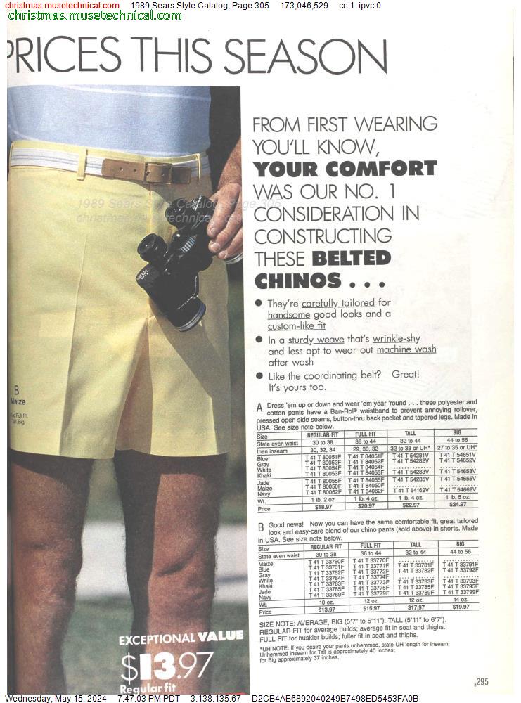 1989 Sears Style Catalog, Page 305