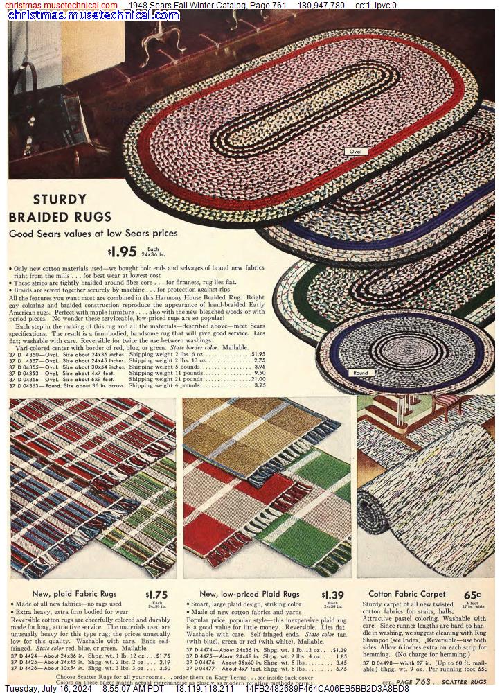 1948 Sears Fall Winter Catalog, Page 761
