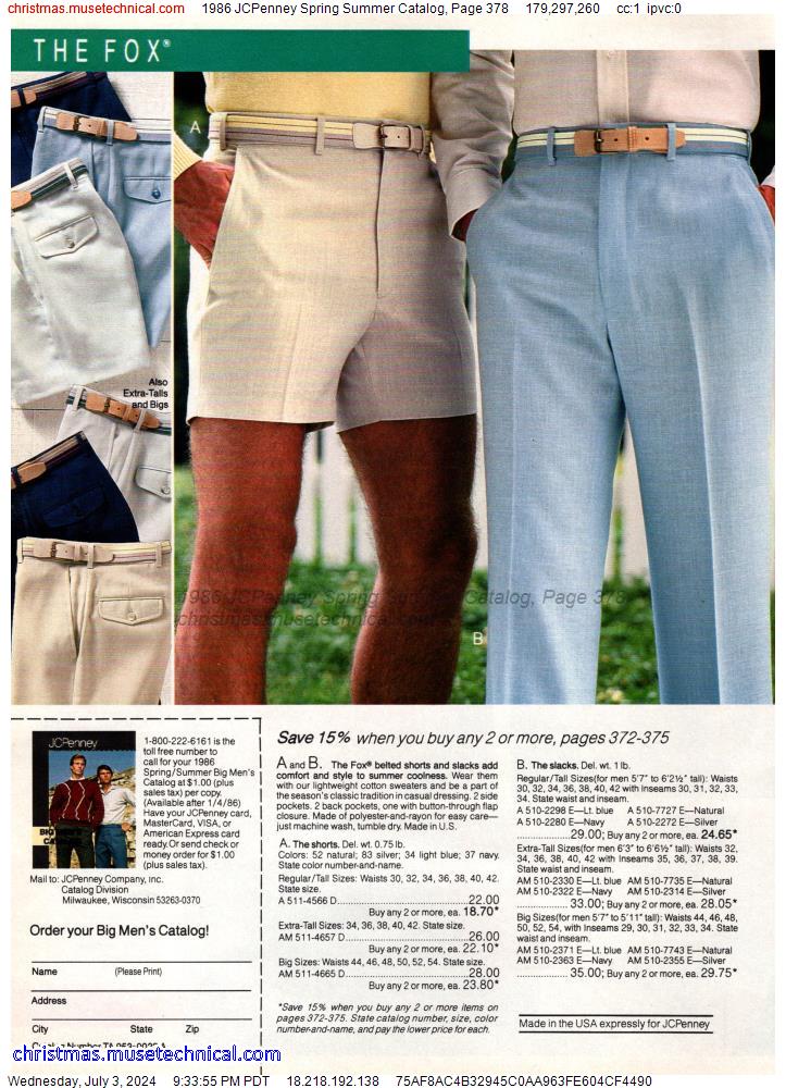 1986 JCPenney Spring Summer Catalog, Page 378
