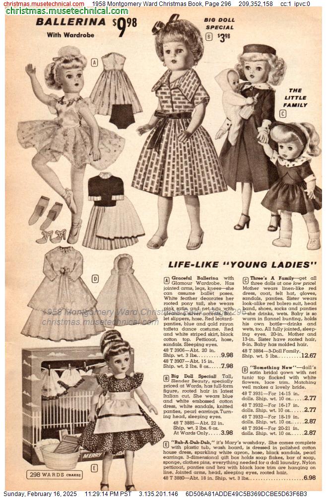 1958 Montgomery Ward Christmas Book, Page 296