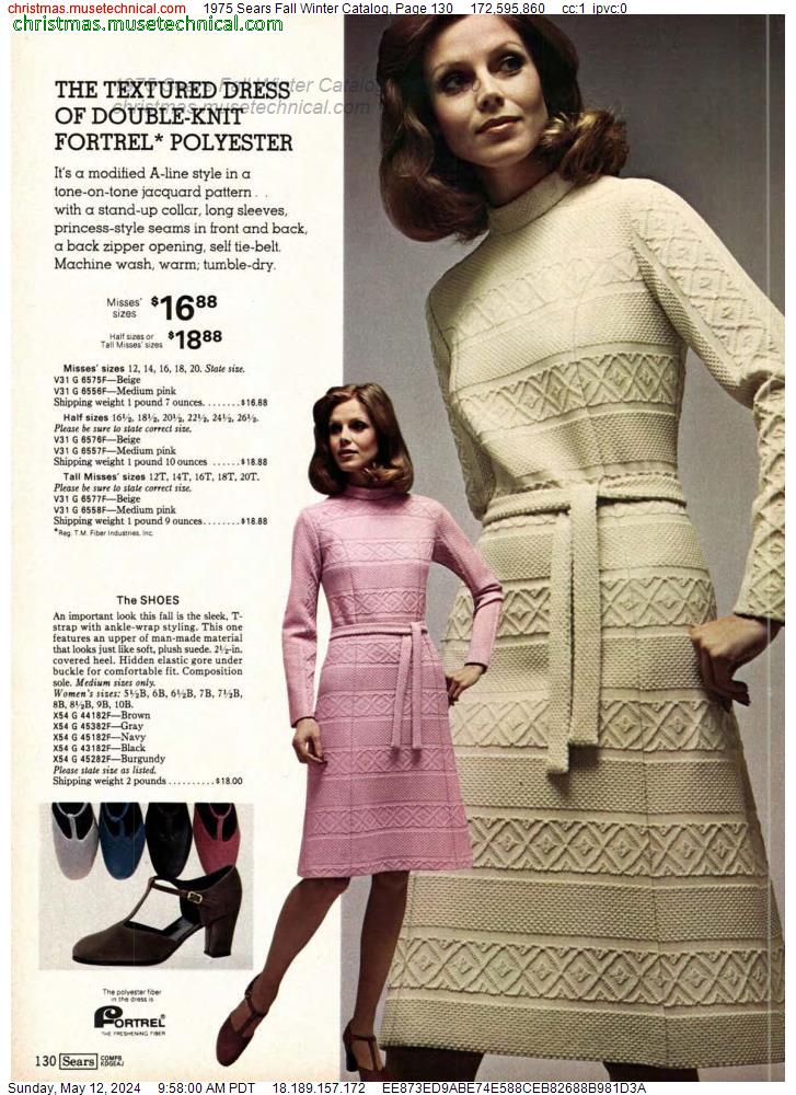 1975 Sears Fall Winter Catalog, Page 130