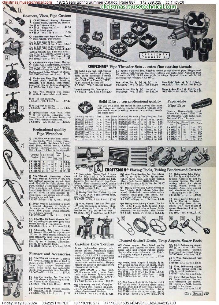 1972 Sears Spring Summer Catalog, Page 887